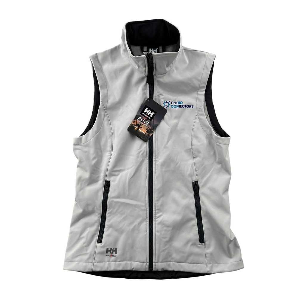 NEW Helly Hansen Manchester 2.0 Softshell Vest Womens S Grey Fog Workwear Gilet